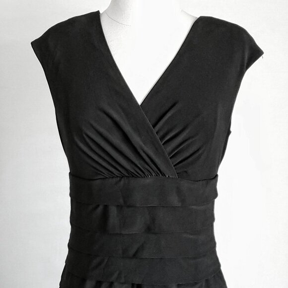 Ralph Lauren Black Tiered Ruffle Sheath Dress - Picture 3 of 5